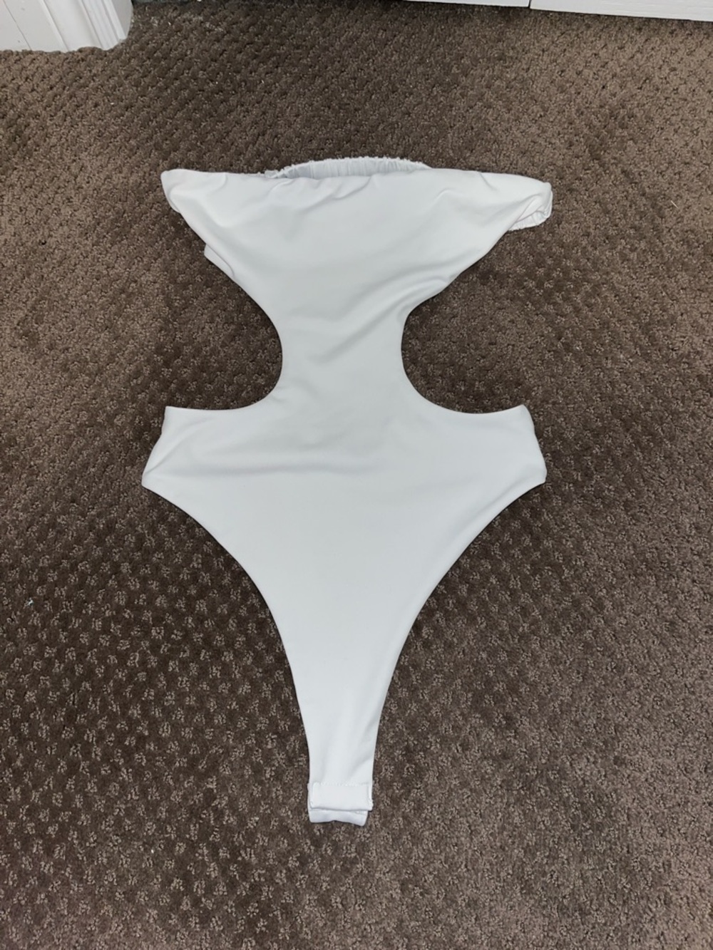 White Fox Boutique White Cutout Bodysuit